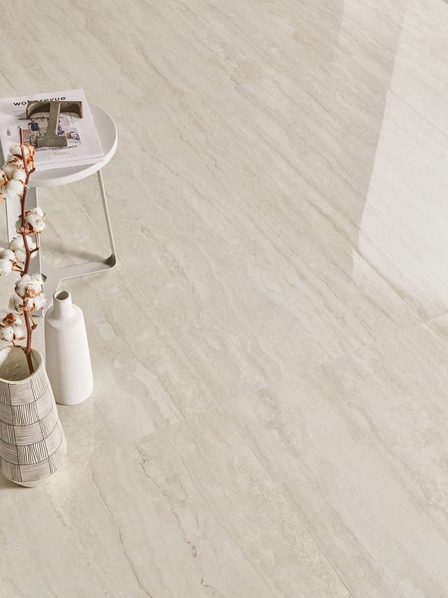 Proza | Travertine | Lappato White