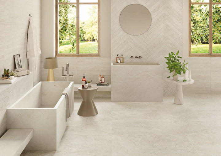 Proza | Travertine | Minimal White